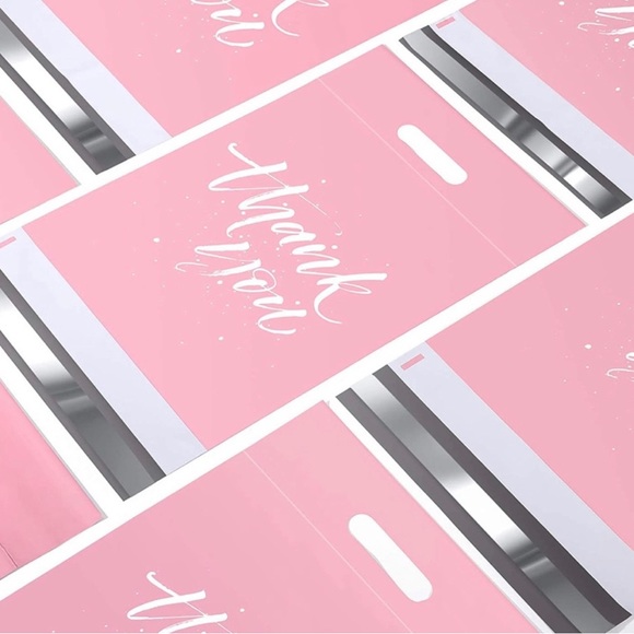 10 pcs Pink Poly Mailers Shipping Bags with Handle 12X15.5 - Picture 2 of 2